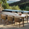 Modern Outdoor Teak Wood Dining Table Set for Hotel Villa Use Durable Waterproof