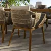 Modern Outdoor Teak Wood Dining Table Set for Hotel Villa Use Durable Waterproof