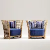 Modern Outdoor Waterproof Rattan Chair Table Set Single Sofa for Hotel Courtyard Park-Outdoor Furniture