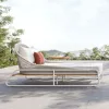 Modern Outdoor Woven Vine Sofa and Dining Table Set Wicker Furniture for Hotels Gardens Courtyards Parks