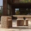 Modern Rattan Sofa Set-Patio Sectional Modular Outdoor Furniture Waterproof Cushions Weather Resistant for Living Room Park Use
