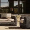 Modern Rattan Sofa Set-Patio Sectional Modular Outdoor Furniture Waterproof Cushions Weather Resistant for Living Room Park Use