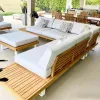 Modern Rattan Sofa Set with Waterproof Cushions Sectional L Shape Outdoor Sofa for Villa Garden Patio Hotel Use