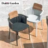Modern Rattan Waterproof Comfortable Outdoor Dining Woven Rocking Chairs Garden Set Leisure Furniture