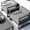 Modern Rustproof Aluminum Frame Simple Design Outdoor Garden Sofa Set with Waterproof Cushions Durable Patio Furniture