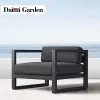Modern Rustproof Aluminum Frame Simple Design Outdoor Garden Sofa Set with Waterproof Cushions Durable Patio Furniture