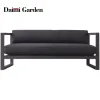 Modern Rustproof Aluminum Frame Simple Design Outdoor Garden Sofa Set with Waterproof Cushions Durable Patio Furniture