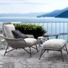 Modern Single Rattan Waterproof Comfortable Leisure Villa Courtyard Lounge Garden Sunroom Patio Dining Outdoor Chair Park
