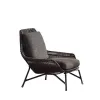 Modern Single Rattan Waterproof Comfortable Leisure Villa Courtyard Lounge Garden Sunroom Patio Dining Outdoor Chair Park