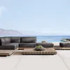 Modern Single Sofa Furniture Villa Garden Sofa Hotel Outdoor Patio Wooden Teak Sofa