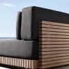 Modern Single Sofa Furniture Villa Garden Sofa Hotel Outdoor Patio Wooden Teak Sofa