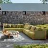 Modern Solid Wood Frame Outdoor Sofa Set for Hotel Villa Courtyard Park Apartment Use