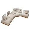 Modern Solid Wood Furniture Teak Outdoor Sofa Set Luxury Furniture Terrace Hotel Outdoor Coffee Table Garden Furniture