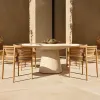 Modern Solid Wood Garden Sofa Set Waterproof Durable Eco-Friendly Movable for Hotel Park Courtyard Villa Outdoor Use