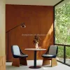 Modern Teak Outdoor Dining Chair and Table Set with Aluminium Frame Rope Woven Waterproof Cushions for Garden Courtyard Use