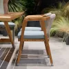Modern Teak Wood Outdoor Dining Set for Courtyard Villa Garden Restaurant or Hotel Use