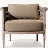 Modern Versatile Teak Rocking Dining Chair Set Waterproof Comfortable Indoor Outdoor Rattan Rope Garden Furniture