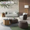 Modern Villa Outdoor Custom Rattan Wicker Garden Furniture Metal Frame Sofa Waterproof Durable Set Courtyard Apartment Hotel