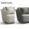 Modern Villa Outdoor Custom Rattan Wicker Garden Furniture Metal Frame Sofa Waterproof Durable Set Courtyard Apartment Hotel
