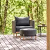 Modern Villa Outdoor Wooden Teak Garden Sofa Set with Waterproof Cover Eco-Friendly Luxurious Design for Hotel Use High Quality