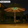 Modern Waterproof Aluminum Outdoor Umbrella with Granite Base-Large Sunshade for Courtyard Terrace Balcony