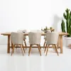 Modern Waterproof Comfortable Rocking Teak Wicker Patio Garden Outdoor Set Dinner Chair for Restaurants