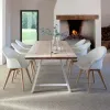 Modern Waterproof Comfortable Rocking Teak Wicker Patio Garden Outdoor Set Dinner Chair for Restaurants