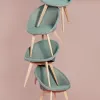 Modern Waterproof Comfortable Rocking Teak Wicker Patio Garden Outdoor Set Dinner Chair for Restaurants