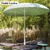 Modern Waterproof Outdoor Garden Furniture Sun Umbrella with PE Rattan Wooden Seat for Balcony and Pool