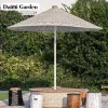 Modern Waterproof Outdoor Garden Furniture Sun Umbrella with PE Rattan Wooden Seat for Balcony and Pool