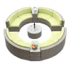 Modern Wood Hotel Courtyard Waterproof Outdoor Sectional Sofa Set for Villa Apartment Park Use