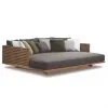 New Products Luxury Garden Sectional Sofa Durable Outdoor Lounge Teak Sofa Square Three Seat Sofa