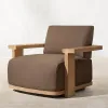 New Style American Design Outdoor Teak Sofa With Thick Cushion Patio Furniture Natural Solid Teak Wood Garden Sofas