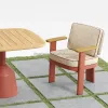 Nordic Modern Durable Teak Wood Outdoor Furniture Garden Sets Hotel Courtyard Villa Leisure Dining Table Chair Combination
