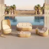 Nordic Modern Outdoor Sofa Set-Eco-Friendly Durable Waterproof Furniture for Hotel Villa Use