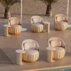 Nordic Modern Outdoor Sofa Set-Eco-Friendly Durable Waterproof Furniture for Hotel Villa Use