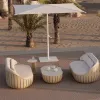 Nordic Modern Outdoor Sofa Set-Eco-Friendly Durable Waterproof Furniture for Hotel Villa Use