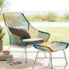 Nordic Modern Rattan Outdoor Chair Comfortable Durable Waterproof Furniture for Balcony Garden Courtyard
