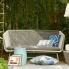Nordic Modern Rattan Outdoor Chair Comfortable Durable Waterproof Furniture for Balcony Garden Courtyard