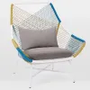 Nordic Modern Rattan Outdoor Chair Comfortable Durable Waterproof Furniture for Balcony Garden Courtyard
