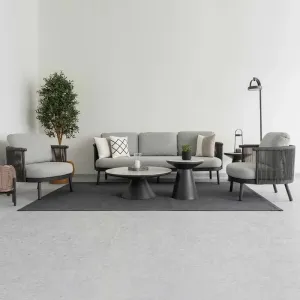 Nordic Waterproof Outdoor Garden Aluminum Sofa Set Modern Hotel Villa Patio Balcony Courtyard Lounge Furniture Backyard