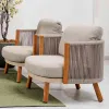 Nordic Waterproof Outdoor Garden Aluminum Sofa Set Modern Hotel Villa Patio Balcony Courtyard Lounge Furniture Backyard