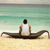Outdoor Aluminum Lounge Bed Rattan Sunbed and Daybed Patio Furniture Poolside Furniture for Sunbathing