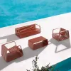 Outdoor Aluminum Sofa and Coffee Table Set for Hotel Villa Balcony Courtyard Outdoor Rain and Sun protection Leisure Furniture