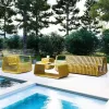 Outdoor Aluminum Sofa and Coffee Table Set for Hotel Villa Balcony Courtyard Outdoor Rain and Sun protection Leisure Furniture