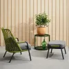 Outdoor Courtyard Balcony Aluminum Alloy Rope Woven Sofa Set Villa Garden Furniture for Hotel Park Use Durable Waterproof
