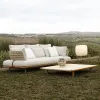 Outdoor Courtyard Waterproof Teak Rattan Sofa Set-Modern Design Eco-Friendly for Hotel Villa Park Use