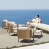 Outdoor Dining Table and Chair Stainless Steel Combination Modern Design Waterproof Garden Courtyard Balcony Leisure Sofa