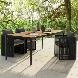 Outdoor Dining Tables and Chairs Modern Villa Garden Furniture Aluminum Rattan Patio Leisure Sofa Set