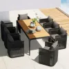 Outdoor Dining Tables and Chairs Modern Villa Garden Furniture Aluminum Rattan Patio Leisure Sofa Set
